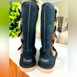 Ugg Boots - Koolaburra - Black with Brown Fur - Sz 5